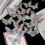 1 Pack/20Pcs, Pink Crystal Butterfly Three-Dimensional Butterfly Hand Account Diy Decorative Stickers Junk Journal Decor Supplies, Diy Junk Journal Decoration Label Stickers, Party Favor - Image 10