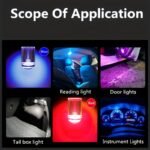 10Pcs New 2023 W5W T10 Led Car Interior Bulb 12V Acrylic 6000K 7 Color Wedge Dome Indicator Reading Light Bulbs - Multipurpose - Image 6