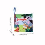 1Pc Baby Cloth Book - Non-Tearable Soft Fabric, Ocean Animal & Multi-Theme Educational Toy With Interactive Learning Buttons, Infant Cognitive Development Book For Toddlers 0-3 Years (Pink/Green/Blue/Yellow), Baby Book, Sensory Stimulation, Vibrant Illustrations, Childsafe Material, Young Children - Image 7