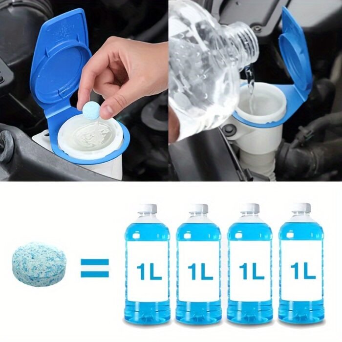 20/30/50Pcs Of Car Glass Water Concentrated Wiper Solid Effervescent Tablets For Cleaning Oil Stains, Suitable For All Seasons - Image 4