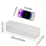 2/6Pcs Long Pp Plastic Vegetable Storage Containers - Durable Airtight Kitchen Organizer For Cilantro, Green Onions, Mint & More - Refrigerator Replacement Bins, Appliance-Friendly Food Savers - Image 10