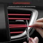 20Pcs Car Air Conditioner Air Outlet Decorative Strips, Bendable Diy Decorative Strips, Universal For Most Air Outlets, Flexible Shiny Auto Car Vent Interior Accessories For All Air Vent Outlet Christmas Gift - Image 5