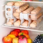 3-Tier Egg Storage Rack For Refrigerator & Kitchen Countertop - Sliding & Rolling Dispenser With Automatic Egg Pickup, Food-Safe Plastic, Space-Saving Design For Freshness Preservation, Egg Organizer For Refrigerator, Compact Layout, Durable Plastic, Meal Preppers, Modern Kitchenware, Hygienic Material, Home Cooks - Image 5