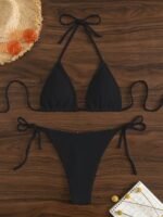 European And American Sexy Solid Color Bikini For Women - Image 3