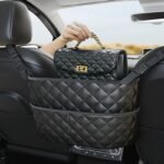 Large Capacity Car Seat Back Organizer - Durable Faux Leather Storage Mesh Bag With Hanging Mount, Lightweight Auto Interior Accessory Organizer - Image 8
