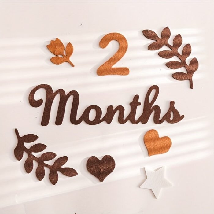 1 Set Non-Woven Fabric Milestone Cards, Milestone Marker Cards, Cute Growth Record Cards - Image 12