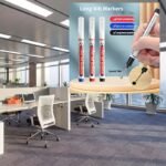 4-Pack Deep Hole Long Nib Markers, 2Cm/0.78In, Waterproof Metal Perforating Pens For Woodworking, Bathroom, And Decoration - Black, Blue, Red, Green - Image 10