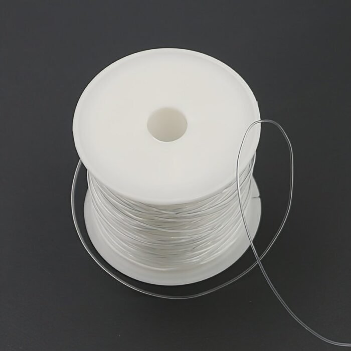 60.35 Meter Clear Monofilament Fishing Line - Strong Invisible Nylon Rope For Hanging Balloons, Crafts, Decorations & Beaded Sewing - Non-Elastic Durable Thread For Garlands, Pictures, Diy Projects, Rope For Crafts, Craft Supplies, Smooth Finish, Smooth Texture, Craft Enthusiasts - Image 1