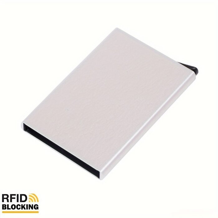 1 Men'S Aluminum Card Holder Id Rfid Credit Card Holder Automatic Pop-Up Bank Card Case Smart Detachable Mini Card Holder Holiday Gift Dad Daily Use - Image 5