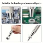 Precision 4-Prong Jewelry Tweezers - Gem & Diamond Holder, Ideal For Beads & Small Parts, Ergonomic Metal/Aluminum Craft Tool, Jewelry Making Tools - Image 2