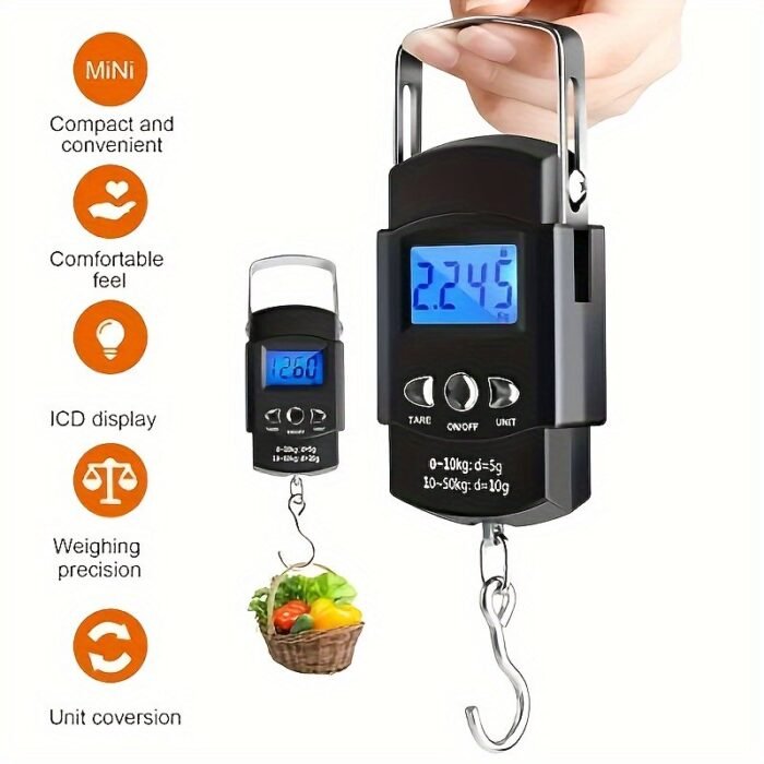 1Pc Portable Electronic Luggage Scale, Home Travel Luggage Scaledigital Handheld Luggage Hanging Baggage Scale, Hand Scale, Mini Portable Electronic Scale, Travel Must Haves, Kitchen Scale, Maximum Load 49.9Kg - Image 8