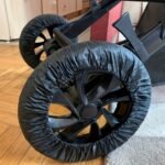 4Pcs Youngsters Stroller Wheel Covers - Durable Polyester, Easy-Clean Dustproof & Scratch-Resistant For Indoor/Outdoor Use - Ideal Thanksgiving & Christmas Gift For Parents, Stroller Accessories, Outdoor Travel Gear, Protective Carriage Accessory, Scratchresistant Material