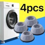 4Pcs Anti-Vibration Washing Machine Mats - Non-Slip, Shock-Absorbing Plastic Pads, Noise Reduction For Home Appliances, Durable Gray With Safety Black Base, Battery-Free, Noise Reduction Pads | Minimalist Design | Enhanced Grip Mats - Image 9