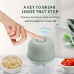 250Ml Electric Mini Garlic Chopper Usb Meat Grinder Garlic Crusher Sturdy Ginger And Vegetable Crusher With Safety Switch, Thickened, Chopper - Image 8