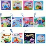 1Pc Baby Cloth Book - Non-Tearable Soft Fabric, Ocean Animal & Multi-Theme Educational Toy With Interactive Learning Buttons, Infant Cognitive Development Book For Toddlers 0-3 Years (Pink/Green/Blue/Yellow), Baby Book, Sensory Stimulation, Vibrant Illustrations, Childsafe Material, Young Children - Image 9