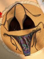 Fashionable And Sexy Bikini Set, High-End Snakeskin Fabric With Three-Dimensional High Cutting, Suitable For Beach Bathing, Sunbathing, Swimming, Essential - Image 2