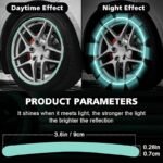 20-Pack Reflective Wheel Rim Stickers, Luminous Safety Decals For Cars, Motorcycles, And Bicycles, Durable Pet Material, Waterproof, Easy To Apply - Image 2