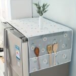 1Pc Multifunctional Drying Dust Cover With Side Pocket - Water And Oil Resistant, Easy To Clean, White Plastic, Simple Pattern, Effective Dust Control, Storage Bag, Easy To Clean Large Storage Capacity Replacement Parts For Dryer - Image 6