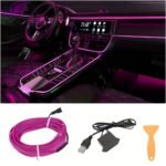 197Inch/5M Car Environment El Wire Led Usb Flexible Neon Interior Lights Assembly Rgb Light For Automotive Decoration Lighting Accessories - Image 11