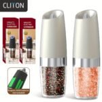 1Pc/2Pcs, Gravity-Activated Electric Salt And Pepper Grinder, Automatic Pepper Mill With Sea Salt And Black Peppercorn Grinding, Tilted Auto Grind, Battery Powered, Adjustable Coarseness, Large Capacity Hopper, Easy To Clean, One-Hand Operation, Kitchen Essential, Led Light Included, Creative Gift - Image 9