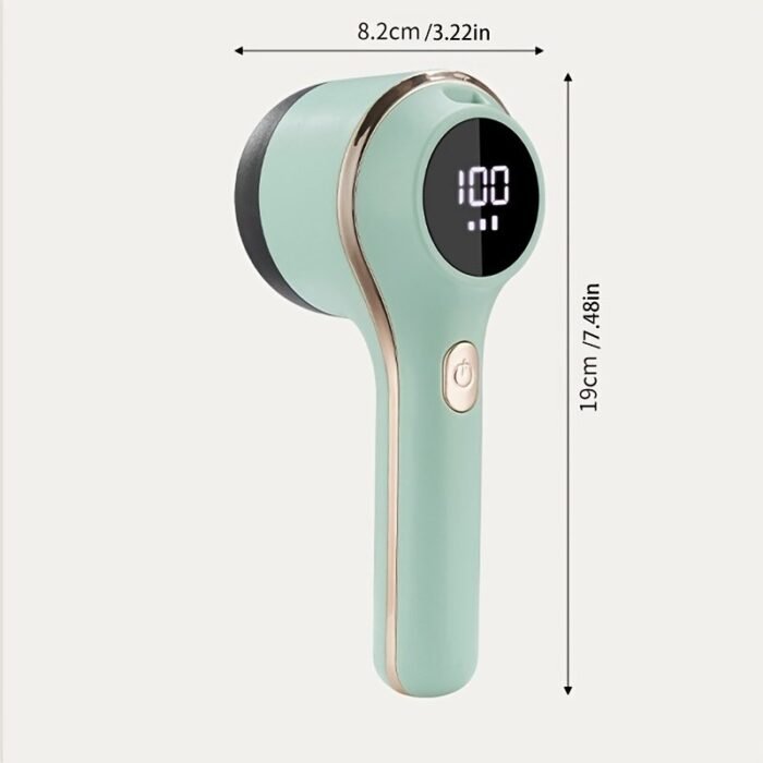 1Pc Turbo Spin Lint Remover, Usb Rechargeable Digital Display Clothing Fuzz Trimmer, Sweater Ball Remover, Home Fabric Shaver For Clothes, Pants, Bedding, Suitable For Dry Cleaners, Perfect Valentine'S & Christmas Gift - Image 2