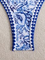 Ethnic Style Crisscross Floral Bikini - Image 8