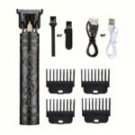 1Pc Professional Electric Hair Clipper With Dragon Design - Rechargeable, 300Mah Battery, Usb Charging, Ideal For Men'S Haircutting And Beard Trimming, Perfect Father'S Day Gift, Barber Shop Tool | Elegant Haircutting Tool | Durable Haircutting Tool, Hair Trimming Tools - Image 5