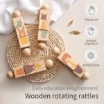 Educational Wooden Animal Shape Matching Toy With Rotating Rattles ? Hand-Eye Coordination And Cognitive Development, Colorful Puzzle For Youngsters, Ideal Christmas Gift