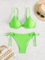2024 New Arrival - Vibrant Yellow Strapless Bikini Set With Steel Support & Tie-Up Design For Women, High Stretch Polyester Blend, Perfect For Swimming & Beach, Beach Attire|Vibrant Swimsuit|Stretchy Fabric - Image 5