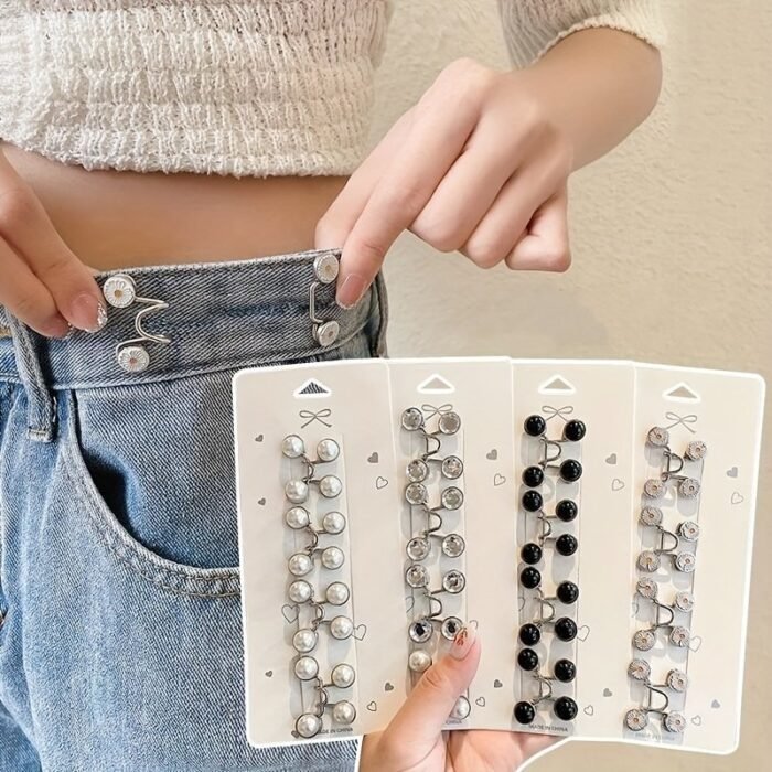 1 Set Of Punch-Free Creative Waist Buckles, Detachable, Adjustable And Easy To Install, Jeans Waist Adjustment Buckle - Image 1