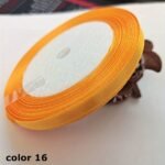 1 Roll 25 Yards 6Mm Wide Satin Ribbon Ribbon Wedding Festival Decoration With Flowers Gift Wrapping With Bow Diy Making - Image 12