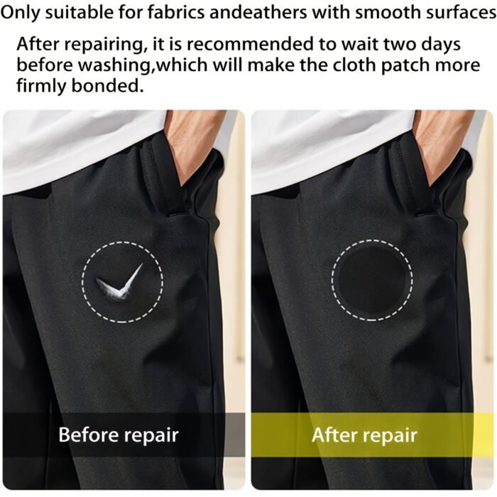 1Pc Of Black Self-Adhesive Clothing Repair Patch, Suitable For Down Jacket And Clothing Repair. - Image 4