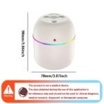 Usb-Powered Humidifier - Modern White Design With Colorful Accents, Ideal For Bedroom, Living Room, Desk, And Car - Enhances Ambiance With Soft Glow, Bedroom Humidifier | Modern Humidifier | Usb Powered Device, Humidifier For Home - Image 2