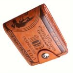 Men'S Dollar Bill Print Pu Leather Wallet, Street Style Fashion Accessory With Snap Closure - Image 4