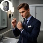 1Pc Men'S Electric Shaver With Usb-C Fast Charging & Long-Lasting Battery - Cordless Shaver With Digital Battery Display, High Quality, Lithium-Ion Power, Compact Travel Design For Home, Office, Travel - Ideal Gift For Men, Rechargeable Shaver, Office Grooming Tool, Stylish Grooming Accessory, Home Shaving, Modern Shaving Tool, Smooth Shave, Frequent Flyers - Image 3