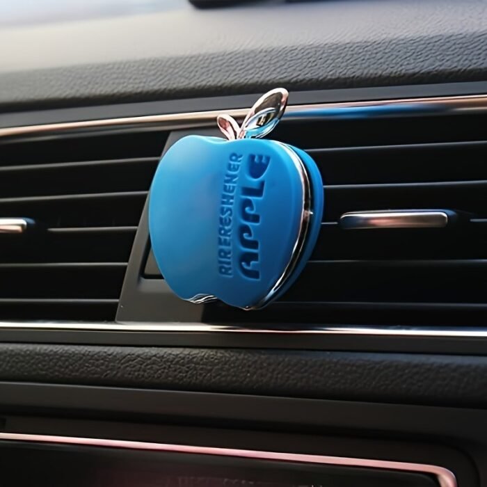 1 Pink Apple-Shaped Car Air Freshener With Floral Scent - Decorative Vent Clip Design, Includes Fragrance Insert, Ideal For Vehicle Interior Accessories, Vehicle Interior Scent|Apple Shaped Design|Durable Air Freshener - Image 3