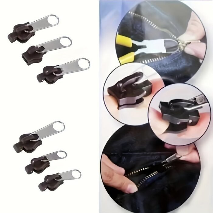 6Pcs Instant Zipper Kit With Universal Design & Multiple Sizes, Replacement Zippers, Travel Accessories, Essential For Travel And Outings - Image 9