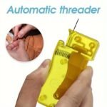1Pc Lemon Yellow Automatic Needle Threader, Diy Hand Sewing Threader, Hand Machine Stitch Insertion Sewing Tool, Household Crafts & Sewing Supplies