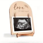 Wooden Soundwave Technology Photo Frame With Double-Sided Logo - Unique Pregnancy Announcement Sign, Gift For Grandparents, Room Decoration Accessories, Creative Display Of Precious Memories, Shower Gifts - Image 3