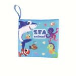 1Pc Baby Cloth Book - Non-Tearable Soft Fabric, Ocean Animal & Multi-Theme Educational Toy With Interactive Learning Buttons, Infant Cognitive Development Book For Toddlers 0-3 Years (Pink/Green/Blue/Yellow), Baby Book, Sensory Stimulation, Vibrant Illustrations, Childsafe Material, Young Children - Image 29