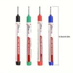 1/3Pcs/Set Long Head Markers Bathroom Woodworking Decoration Multi-Purpose Deep Hole Marker Pens Red/Black/Blue/Green Ink Oil Markers Pens Waterproof Multi-Purpose Deep Hole Marker Pen - Image 6