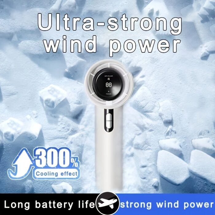 1Pc Ultra-Portable 13000Rpm Handheld Cooling Fan - 100-Speed Adjustable, 20?C Cooling, Usb Rechargeable With Long Battery Life, 36V Safe Operation For Home, Office, Travel, Portable Fan, Sleek Design, Durable Construction - Image 7