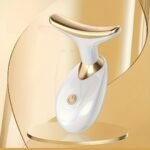 1-Pack Neck & Face Massager For Women & Girls - Ergonomic Design, 3-Speed Adjustable, Portable Handheld Device With Golden Accents, Ideal Gift For Self-Care & Relaxation, Beauty Tool, Sleek Beauty Tool, Durable Construction - Image 3