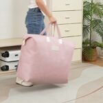 1Pc Youfen Pink Polyester Blend Quilt Storage Bag With Zipper Closure - Portable Travel Organizer For Dorm, Clothes, Shoes & Accessories, Durable & Lightweight Design For Home, Office, Travel, Quilt Storage Bag, Dorm Room Organizer, Stylish Organizer, Sturdy Handles - Image 11