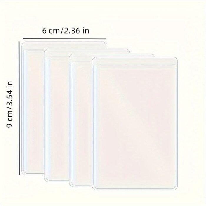 10-Pack Durable Waterproof Pvc Card Sleeves - Scratch-Resistant Transparent Credit & Id Card Protector Cases, Hand Washable, Unlined, Neutral Style - Image 2