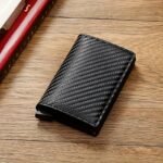 1 Ultra-Thin Rfid-Blocking Men'S Wallet - Business-Style Aluminum Alloy Card Holder With Safe Black Faux Leather, Lightweight Multi-Functional Coin Purse For Travel, Camping & Daily Use - Image 4