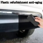 Car Wax Repair Pad - Black Gloss Coating, Tire Shine & Polishing, Single Maintenance Pad For Enhanced Thickness, Plastic Renewal Anti-Aging Tool, Auto Detailing Pad | Ergonomic Grip Design | Plastic Surface Treatment