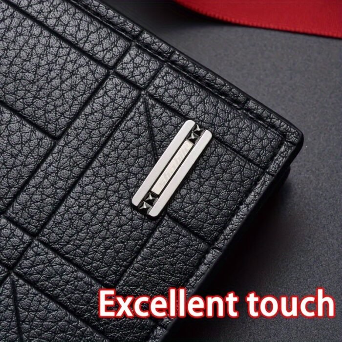 1Pc Elegant Pu Leather Large Capacity Slim Design Wallet With Multi-Card Slots, Ideal Gift For Men - Image 10