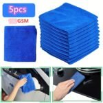 5-Pack Multi-Purpose Microfiber Towels, Ultrafine Fiber Car Wash Cloths, Exterior Auto Detailing Cleaning Wipes, Home Kitchen And Bathroom Cleaning Towels, Durable Absorbent Towel Set - Image 3