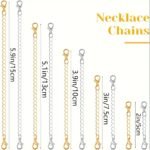 10Pcs Golden Silvery Chain Extender For Necklace, Copper Alloy Bracelet Chain Extender For Women S Bangle Anklet For Jewelry Making 5.08Cm 7.62Cm 10.16Cm 12.7Cm 12.7Cm 15.24Cm - Image 7